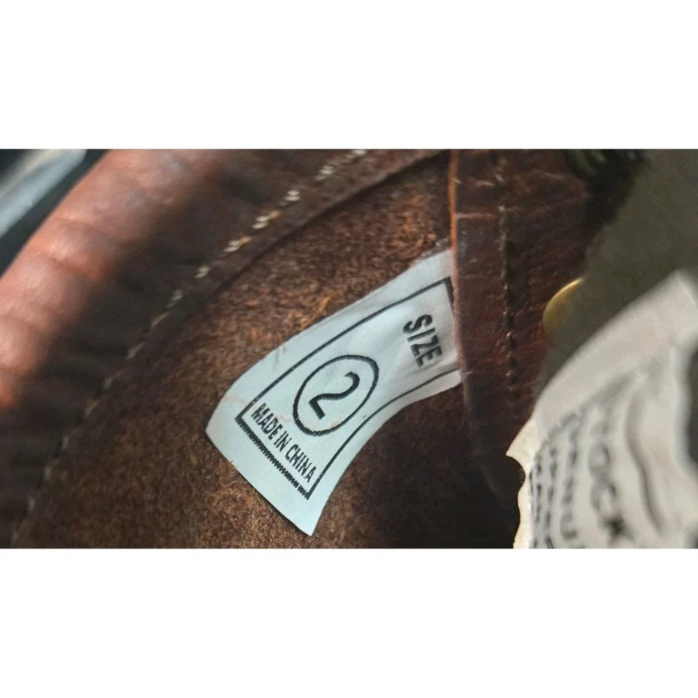 AdTec Children's Leather Packer Boot shoes Chestnut Brown 4173 Size 2
